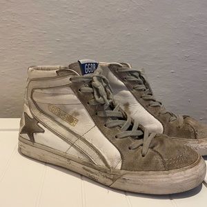 GOLDEN GOOSE white slides size 37